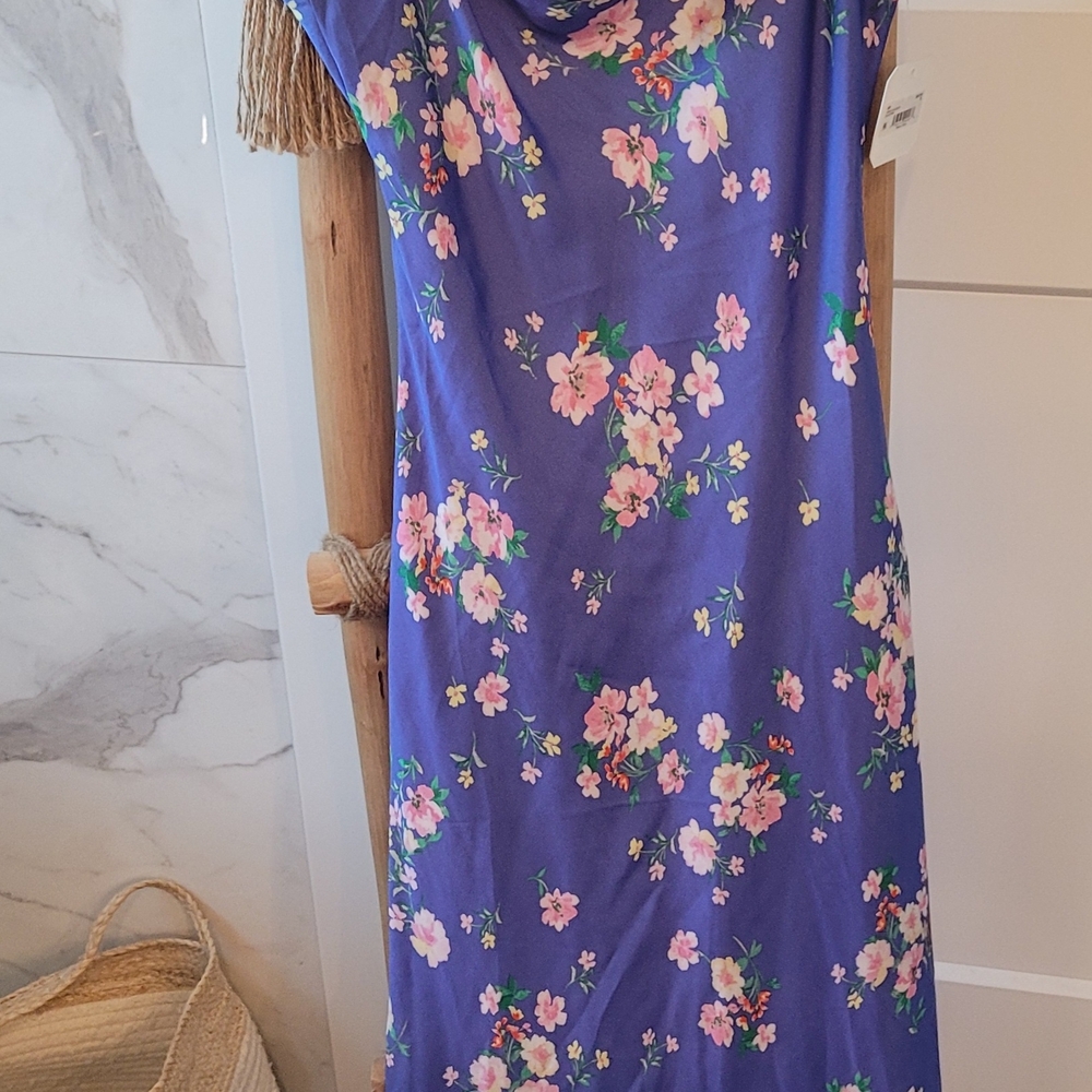 Altar'd State Womens S Midi/Maxi Slipe Dress Cowl Neck & Adjustable Straps NWT